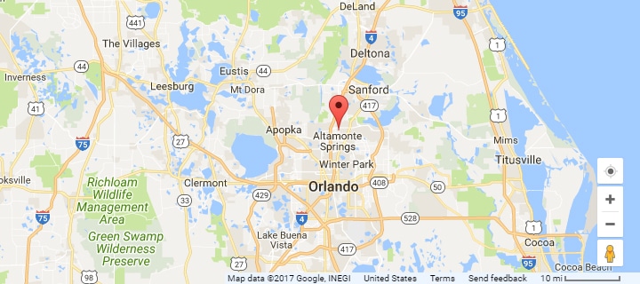 Stucco Repair Altamonte Springs FL Map