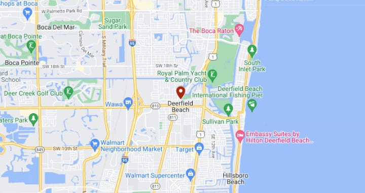 Stucco Repair Deerfield Beach FL Service Area Map